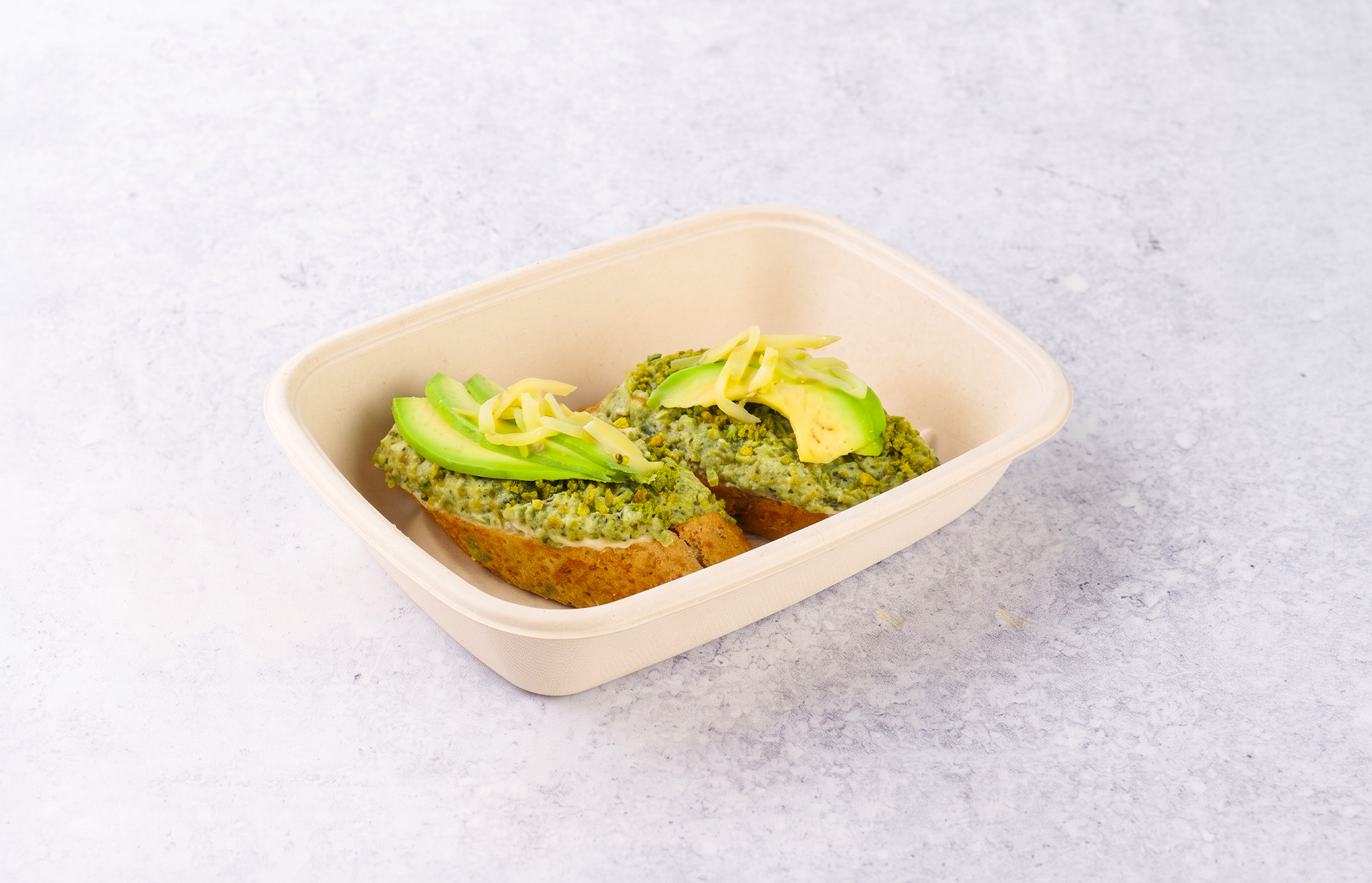 Falafel sourdough with avocado